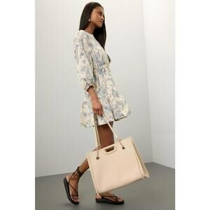 Maje Cabasrafi Beige Shoulder Bag – As Is (Heavily Stained Interior)